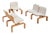 Living Room Set by Jean-Michel Chaudeurge for Steiner, 1970s, Set of 3 For Sale