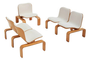 Living Room Set by Jean-Michel Chaudeurge for Steiner, 1970s, Set of 3