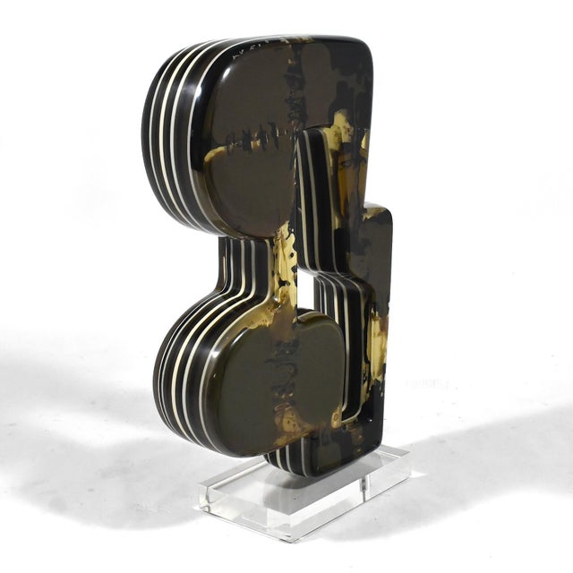 Late 20th Century Salvatore Zagami Abstract Resin Sculpture For Sale - Image 5 of 13