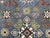 Slate Gray Kazak Style Rug With Floral Medallions and Blue Border, 3'3" X 4'9" For Sale - Image 4 of 13