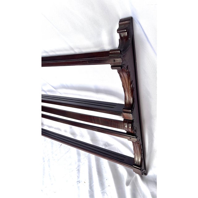 Early 20th Century Antique French Two Tier Wood Plate Rack For Sale - Image 5 of 18