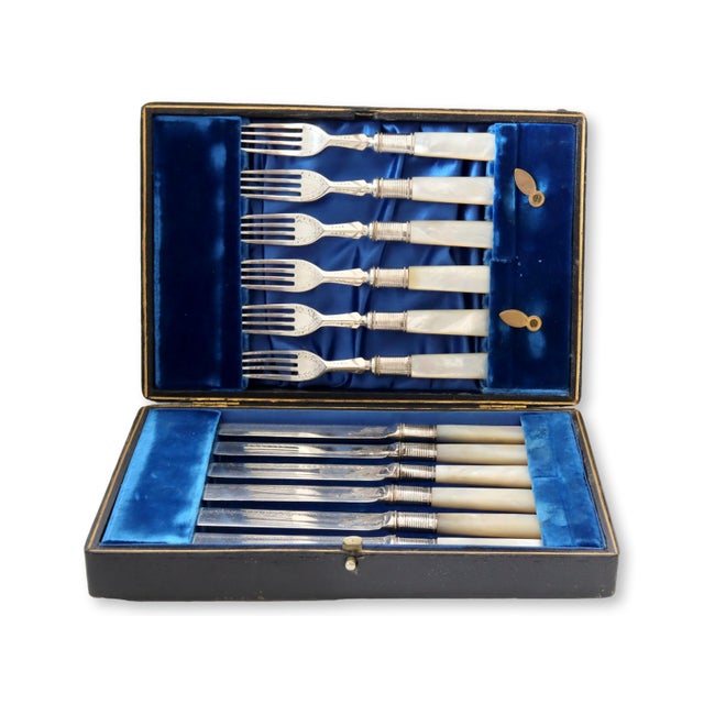 English Pearl Handle Cutlery, Svc for 6 Chairish