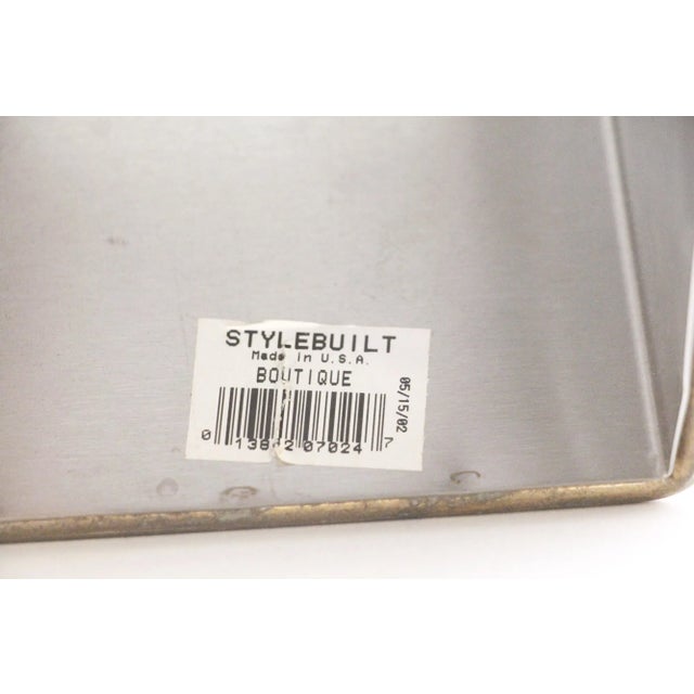 Silver Vintage Steel Square Tissue Box Cover For Sale - Image 8 of 8