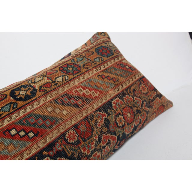Antique Handwoven Tribal Throw Rug Pillow -16'' X 39'' For Sale In Tampa - Image 6 of 11