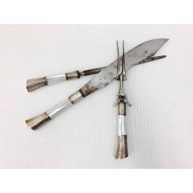 Antique Sterling & Pearl Carving Set - Set of 3 For Sale - Image 11 of 11