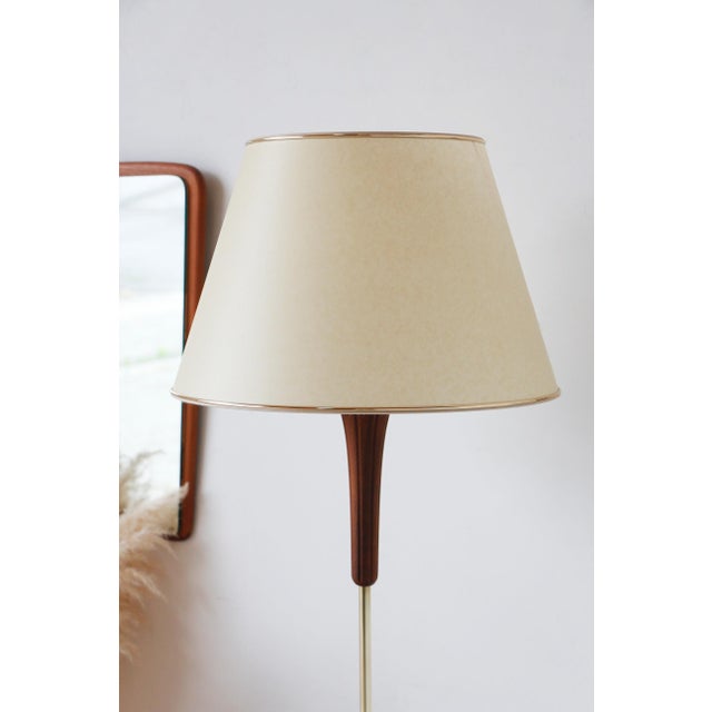 Vintage Teak and Brass Floor Lamp, 1960s For Sale - Image 10 of 17