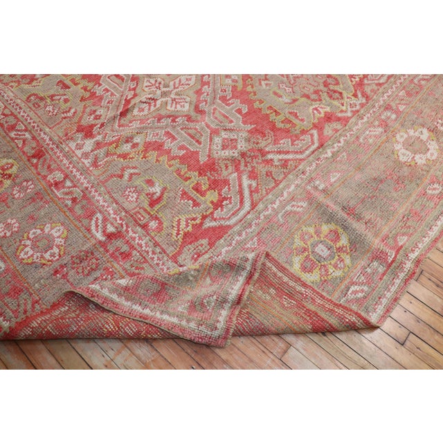 Early 20th Century Antique Zabihi Collection Oversize Oushak Rug - 11'5" x 13'10" For Sale - Image 5 of 12