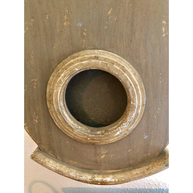 Gray 1980s French Style Wall Clock, Non Working For Sale - Image 8 of 10