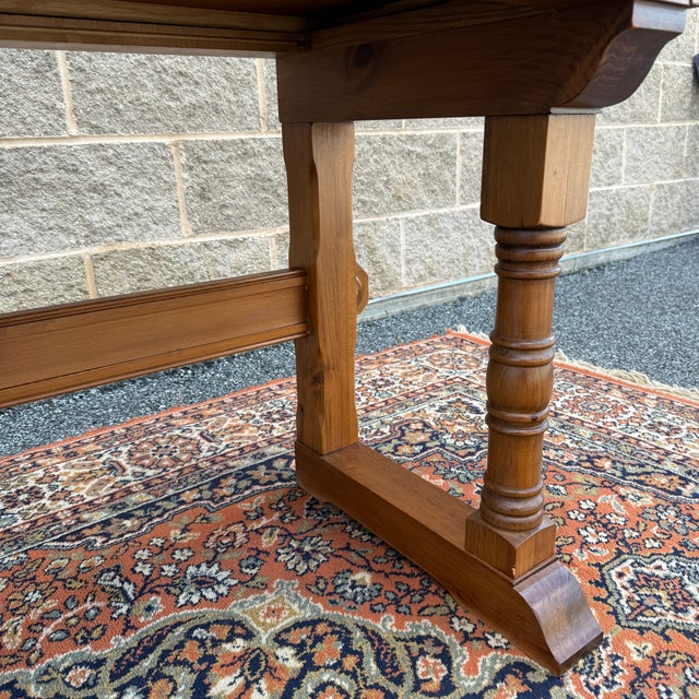 Vintage Pennsylvania House Rustic Traditional Solid Pine Secretary Desk With Sliding Leather Tray For Sale - Image 16 of 18
