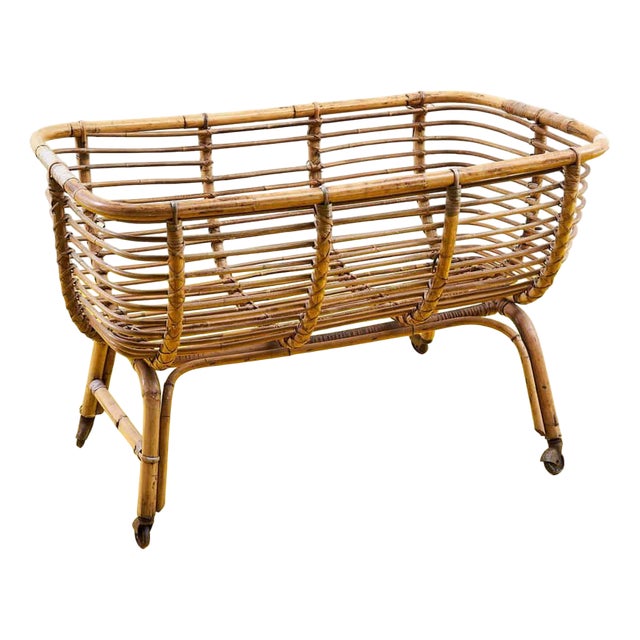 Vintage Bamboo Bed, 1960s For Sale