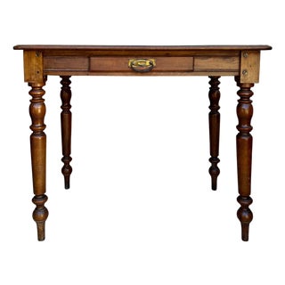 French Country Pine Worktable in Oak, 1920s For Sale