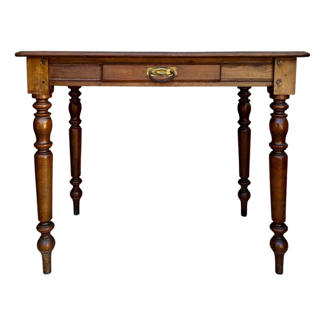 French Country Pine Worktable in Oak, 1920s For Sale