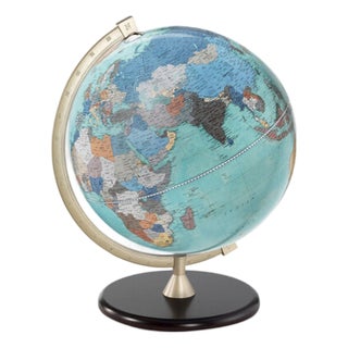 James Cook Aquamarine Globe by Zoffoli Mappamondi For Sale