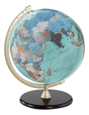 James Cook Aquamarine Globe by Zoffoli Mappamondi