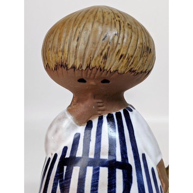 Lisa Larson Gustavsberg Sweden Malin Boy With Teddy Bear Figurine For Sale In Miami - Image 6 of 12
