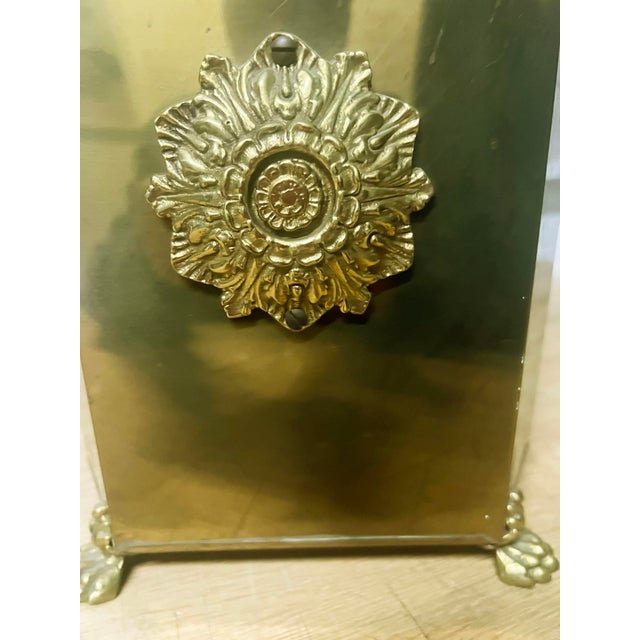 Vintage Brass Neo Classic style Wastepaper Basket. The design is a hexagonal shape, and measures 10 x 12”. Details include...