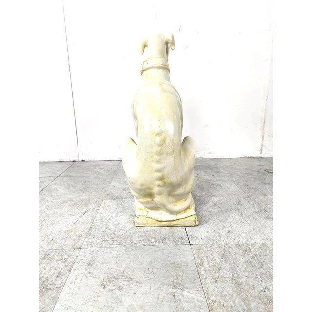 Ceramic Greyhound Sculpture, 1960s For Sale - Image 10 of 12