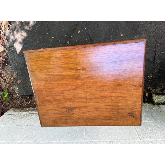 Antique Federal Style Solid Walnut Side Table. Circa 1940s For Sale - Image 11 of 17