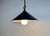 Metal British Industrial Dark Blue Enamel Factory Pendant Lamp, 1950s For Sale - Image 7 of 15