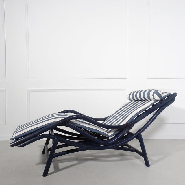 German Fletch Atelier Schütz Leather Wrapped Bamboo Chaise Lounge For Sale - Image 9 of 9