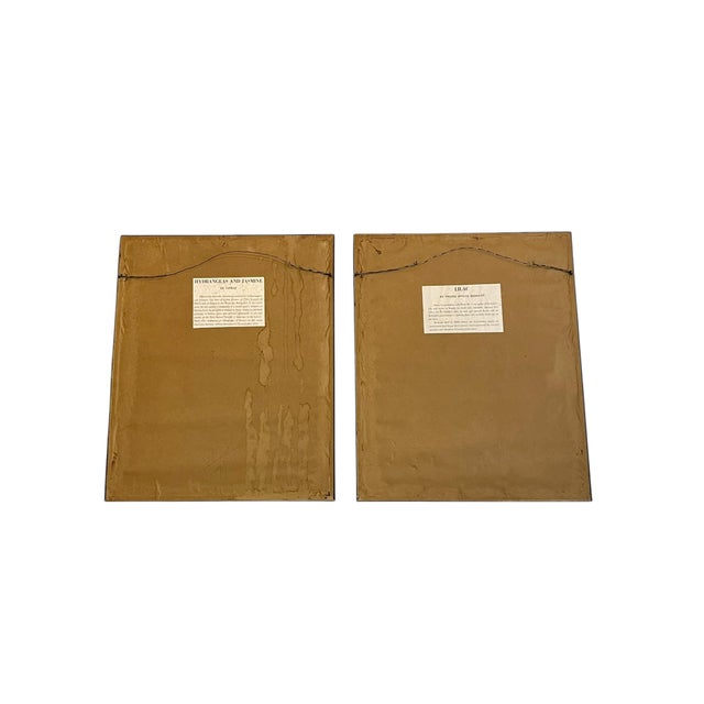 1930s Pair Vintage English Country House Framed Floral Botanical Prints After Redoute and Chirat For Sale - Image 5 of 14