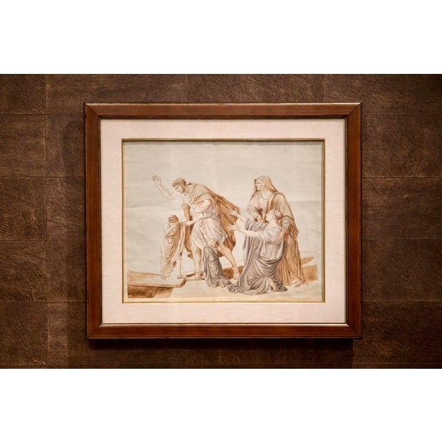 Follower of Jacques-Louis David, Neoclassical, Red Chalk, French Paper For Sale - Image 4 of 4