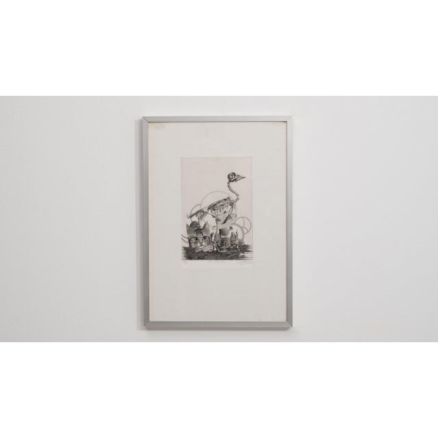 Mid 20th Century Belgium Surrealism Gray Wood Print For Sale - Image 14 of 15