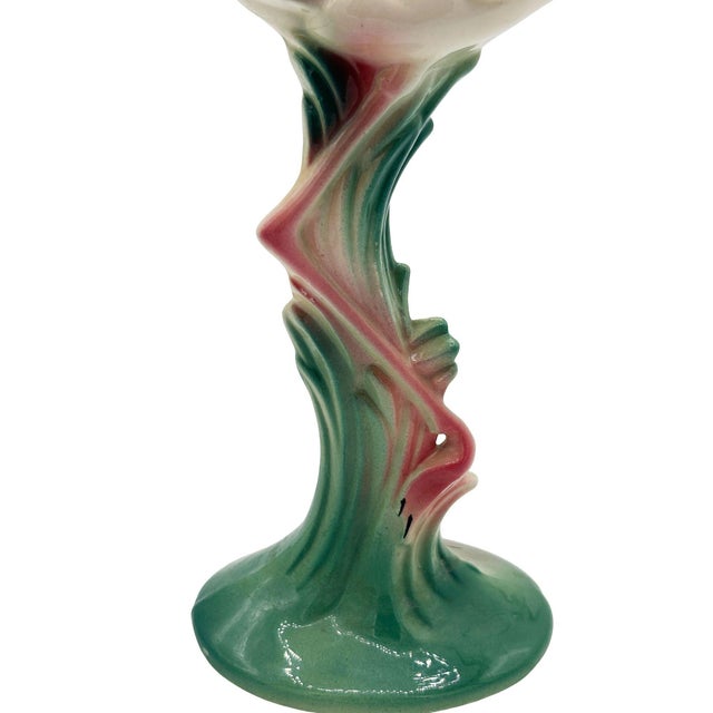 Pink 1950s Large 10" MCM California Pottery Ceramic Bashful Pink Flamingo Tabletop Statue For Sale - Image 8 of 10