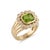 Not Yet Made - Made To Order Vintage Peridot Cz Halo Ring | Peridot Statement Engagement Ring | August Birthstone Ring, Size 7 For Sale - Image 5 of 5