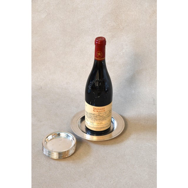 Vintage Christofle Silverplate Wine Bottle Coaster For Sale - Image 6 of 6