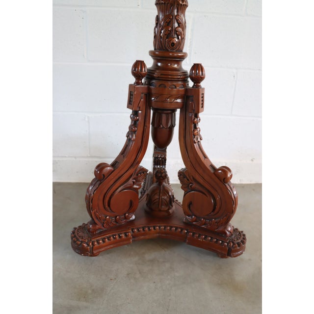 Wood Mahogany Carved Pedestal For Sale - Image 7 of 8