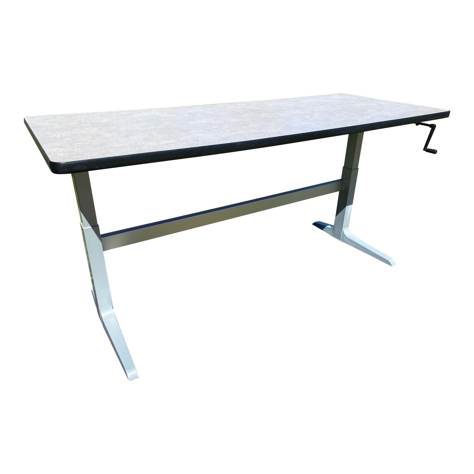 Hand Crank Adjustable Height Desk Table Chairish