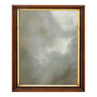 American Walnut and Giltwood Mirror For Sale