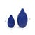 Cobalt Blue Glaze Ceramic Vases - Set of 2 For Sale - Image 9 of 9