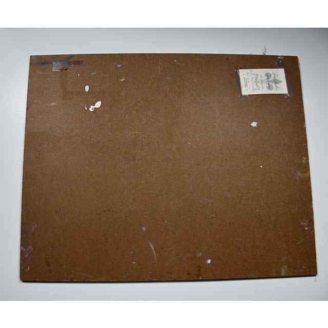 Wood Late 20th Century Plein Air Impressionist Woodland Landscape Painting For Sale - Image 7 of 7