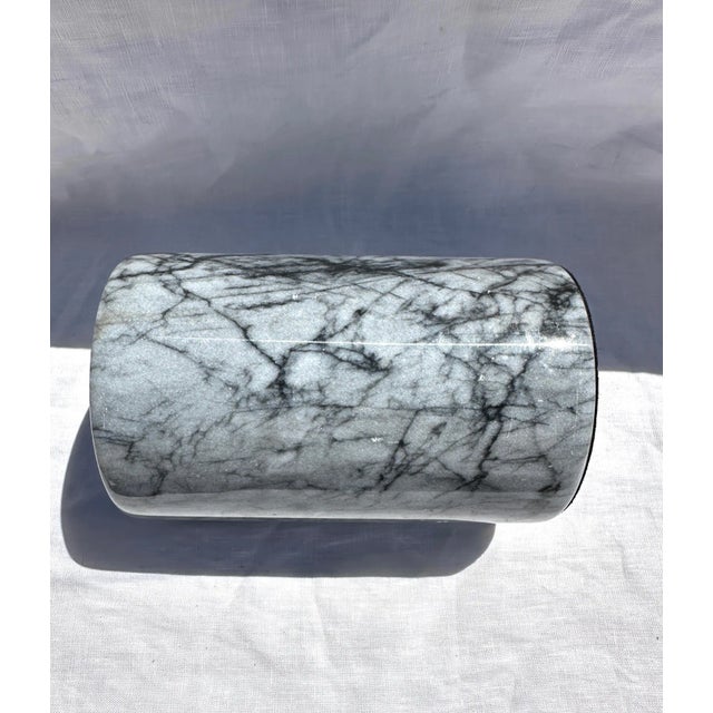 Rustic European Crate & Barrel Marble Utensil Holder For Sale - Image 3 of 6