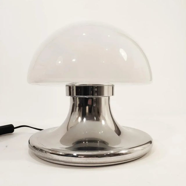 Mid-Century Modern Italian Mushroom Style Table Lamps, 1970s, Set of 2 For Sale - Image 3 of 9