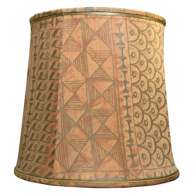 Pair of Large Mariano Fortuny Custom Made Lamp Shades.