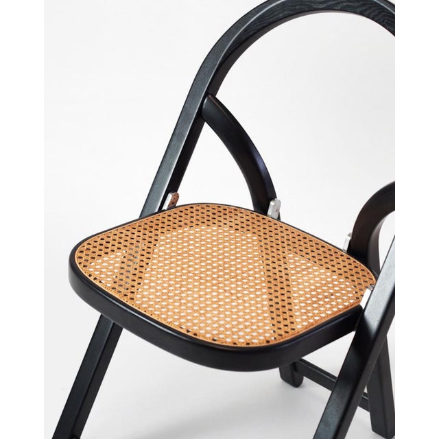 Black Arca Chair by Gigi Sabadin for Crassevig, 1974 For Sale - Image 8 of 12