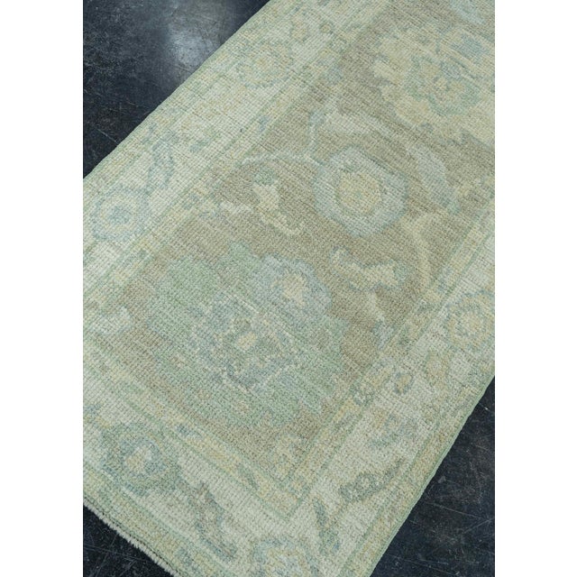 Brown Turkish Oushak Rug 2'2" x 7'10" #19456 For Sale - Image 8 of 8