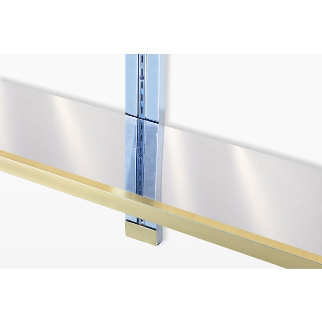 Vintage Italian Chrome and Brass “Cityscape” Wall-Mounted Unit For Sale In Los Angeles - Image 6 of 14