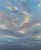 The Answer by Leigh Ann Van Fossan | Oil on gallery-wrap canvas Sailboat on calm water under cloudy sky For Sale