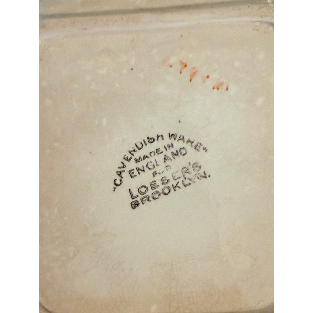 1900s English Cavendish Ware Square Covered Dish for Loeser’s Brooklyn For Sale - Image 11 of 11