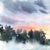 2020s Sunrise - Original Colorful Sunrise Landscape Watercolor Painting on Paper For Sale - Image 5 of 6