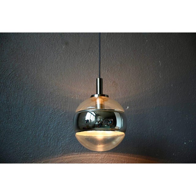 Large Silver Glass Ball Pendant from Peill & Putzler For Sale - Image 10 of 12