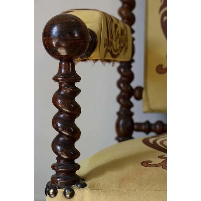 Brown Louis XIII Sofa in Rosewood, 1860s For Sale - Image 8 of 10