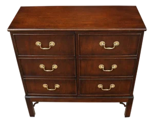 1980s Nvin0568 Vintage Mahogany Two Door Chest