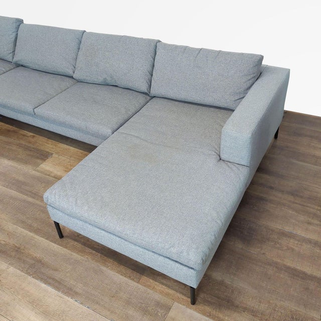 Modern Blu Dot New Standard 3-Piece Upholstered Sectional With Modern Design For Sale - Image 3 of 5