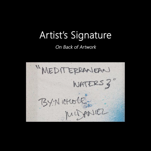 Mediterranean Waters 3 - Abstract Artwork With Texture, Resin Original Artwork by Nichole McDaniel For Sale - Image 9 of 9