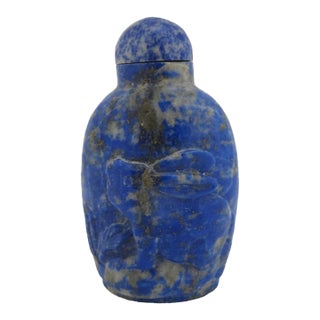 Antique Chinese Blue Lapis Lazuli Carved Rabbit Snuff Bottle For Sale
